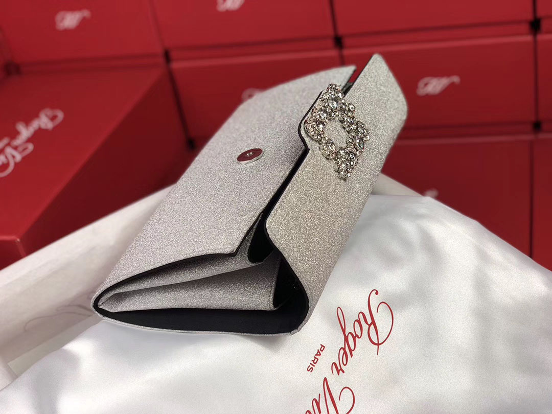 로저비비에 플라워 펄 클러치&숄더 24CM R30440