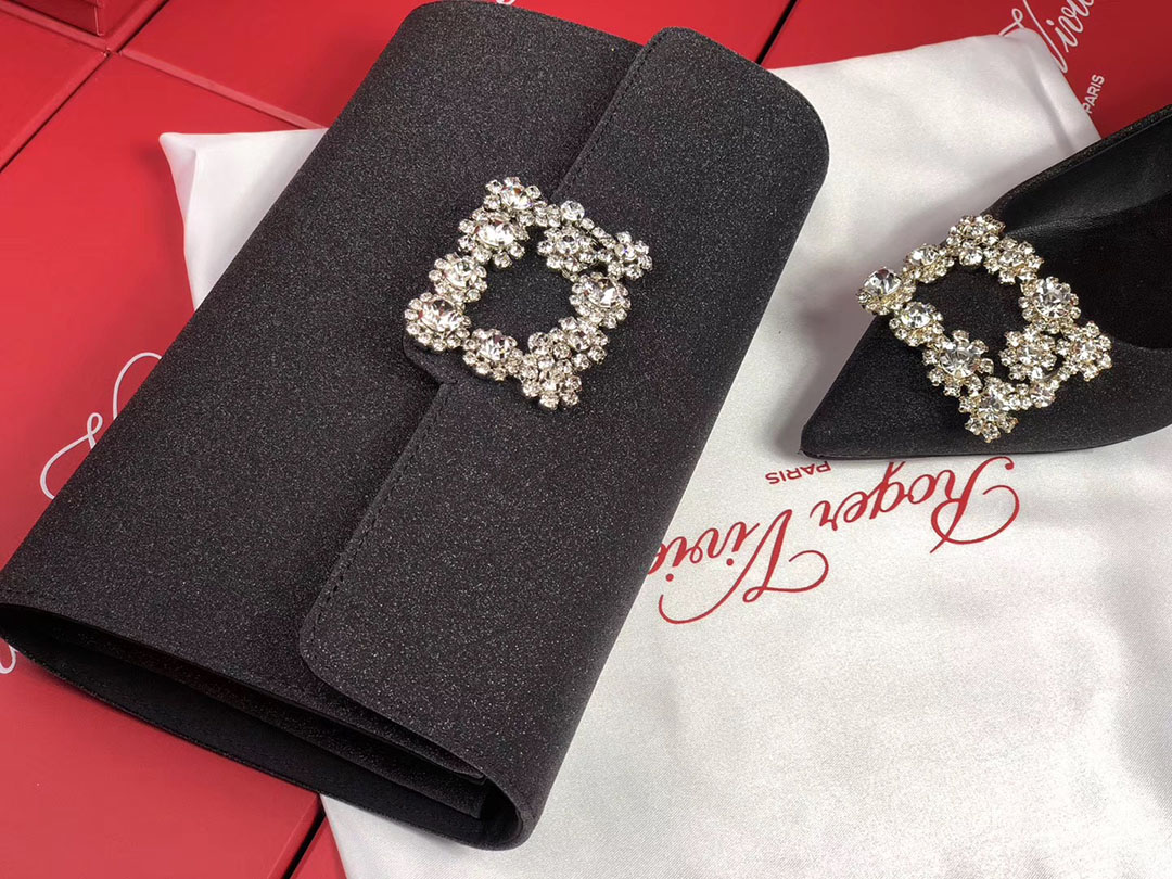 로저비비에 플라워 펄 클러치&숄더 24CM R30440