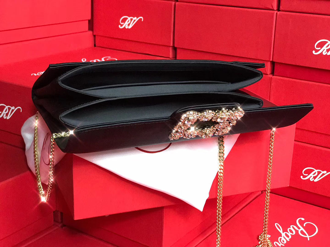 로저비비에 플라워 새틴 클러치&숄더 24CM R30440