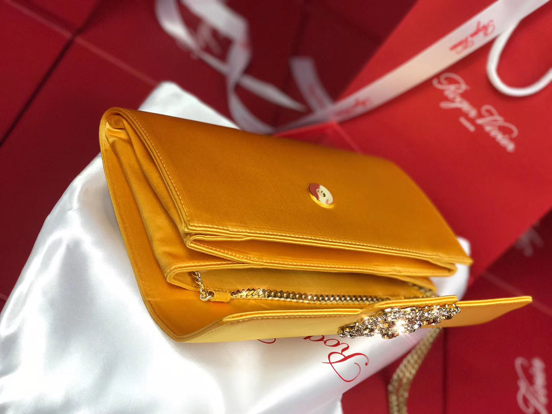 로저비비에 플라워 새틴 클러치&숄더 24CM R30440