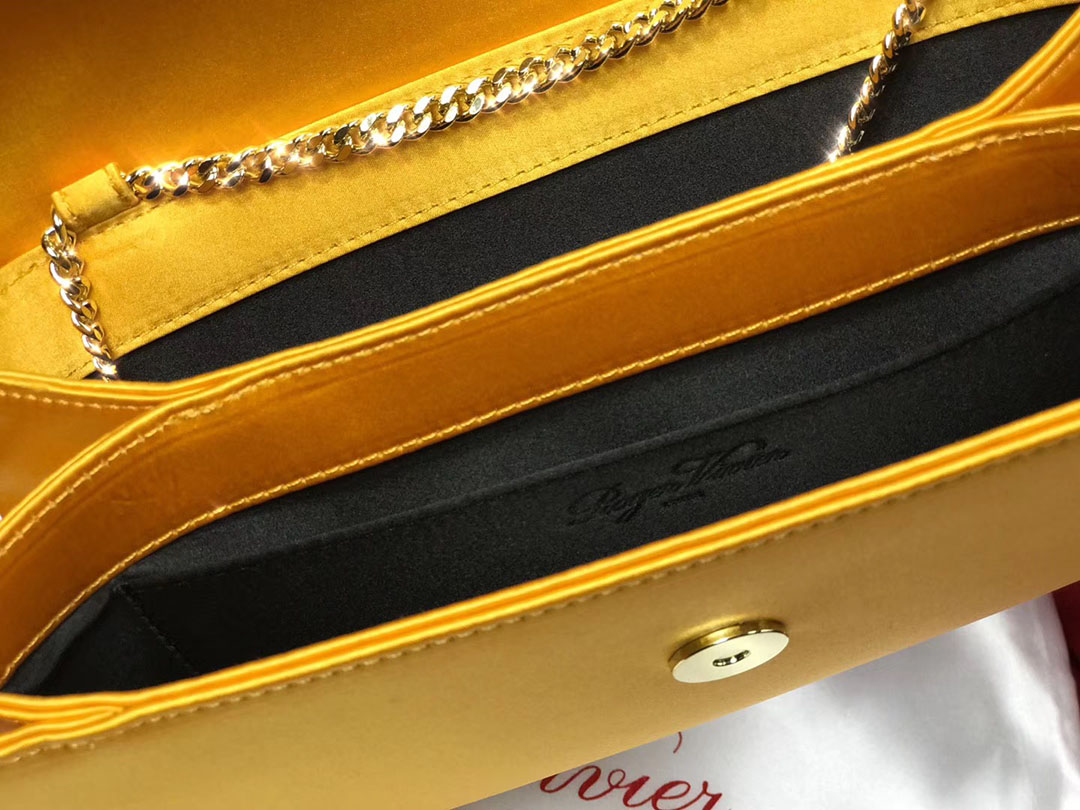 로저비비에 플라워 새틴 클러치&숄더 24CM R30440