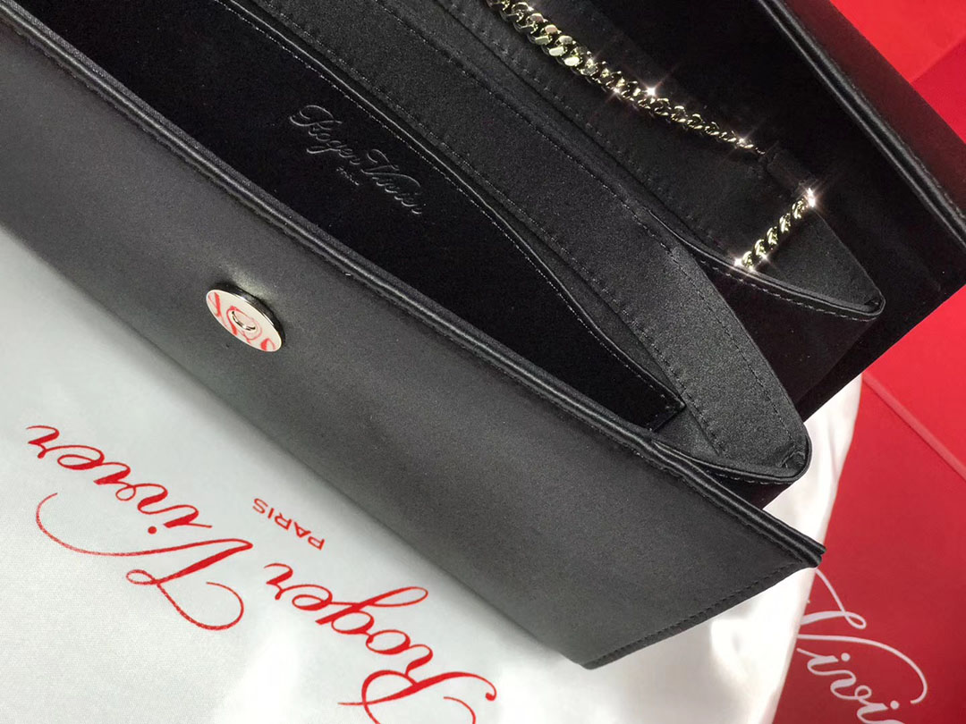 로저비비에 플라워 새틴 클러치&숄더 24CM R30440