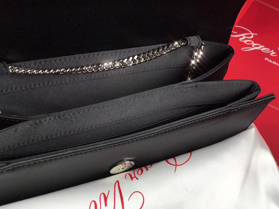 로저비비에 플라워 새틴 클러치&숄더 24CM R30440