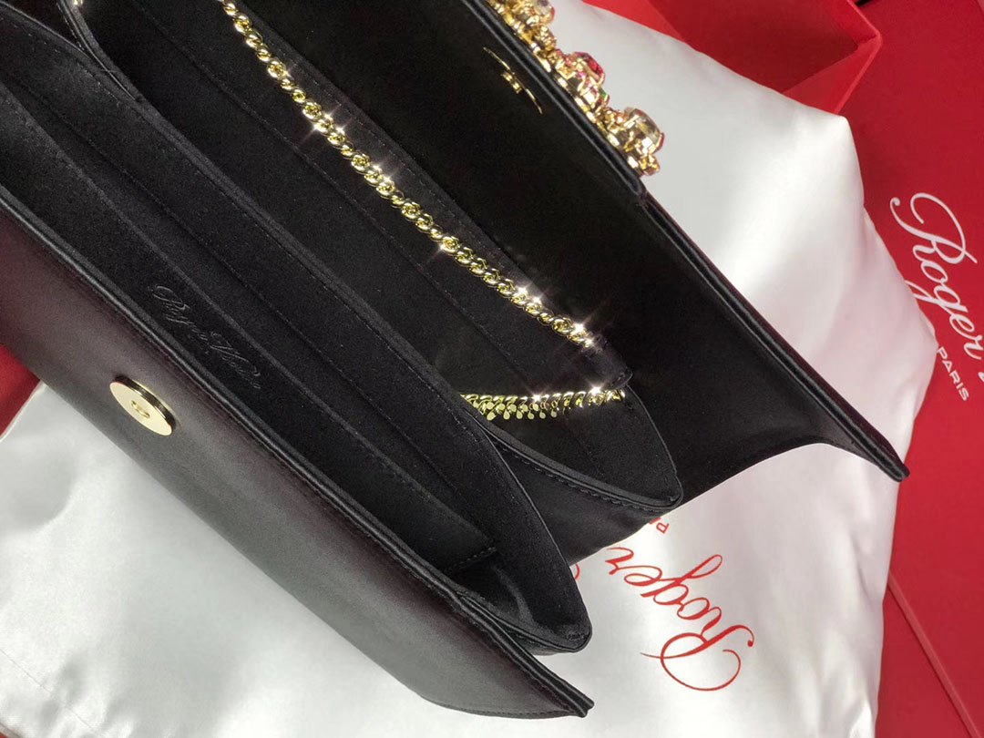 로저비비에 플라워 새틴 클러치&숄더 24CM R30440