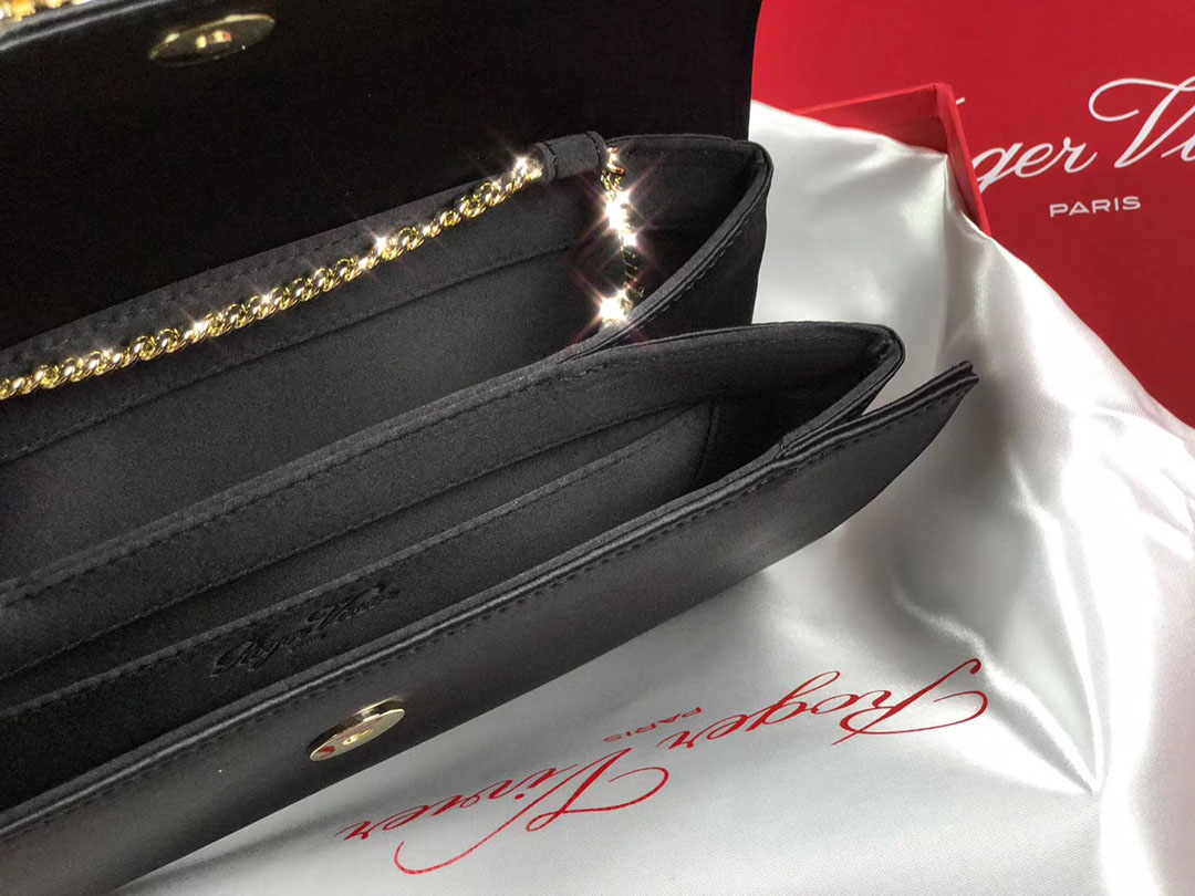 로저비비에 플라워 새틴 클러치&숄더 24CM R30440