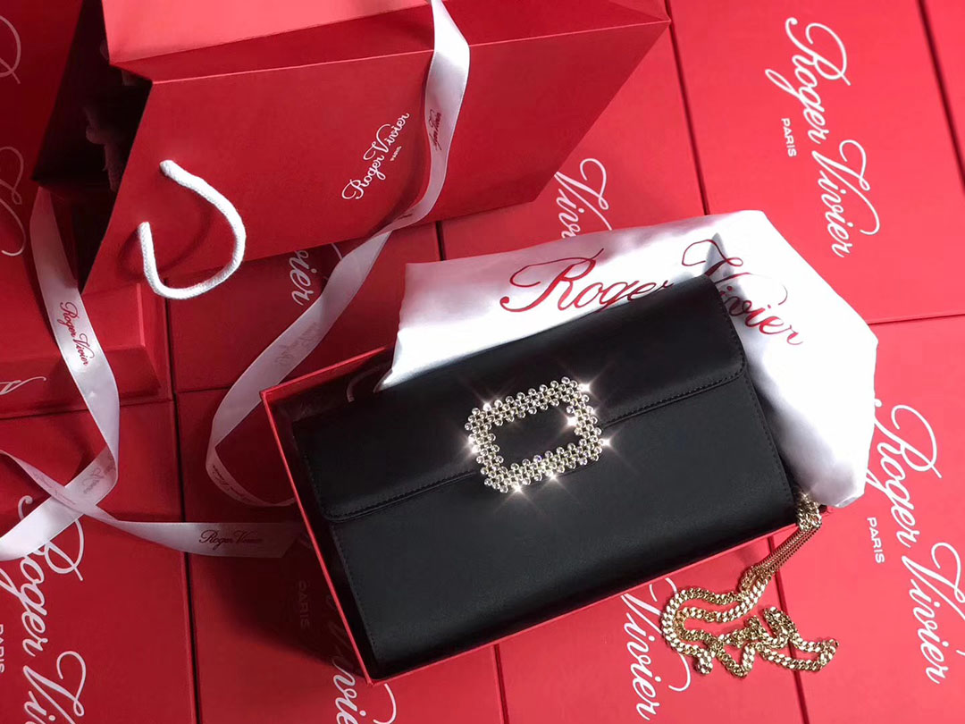 로저비비에 실크 소프트 클러치 체인숄더 24CM R50025