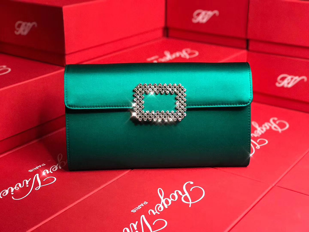 로저비비에 실크 소프트 클러치 체인숄더 24CM R50025