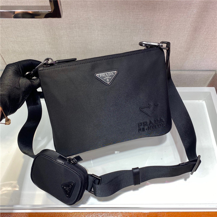 PRADA 프라다 리나일론 사피아노 & 가죽 숄더백 2VH120 신상