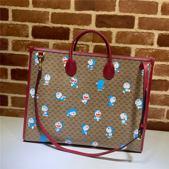 Louis Vuitton 구찌 도라에몽 프린트 라지 토드백 653952