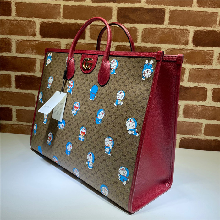 Louis Vuitton 구찌 도라에몽 프린트 라지 토드백 653952
