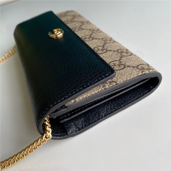 GUCCI 구찌 마몬트 가죽 체인 지갑
