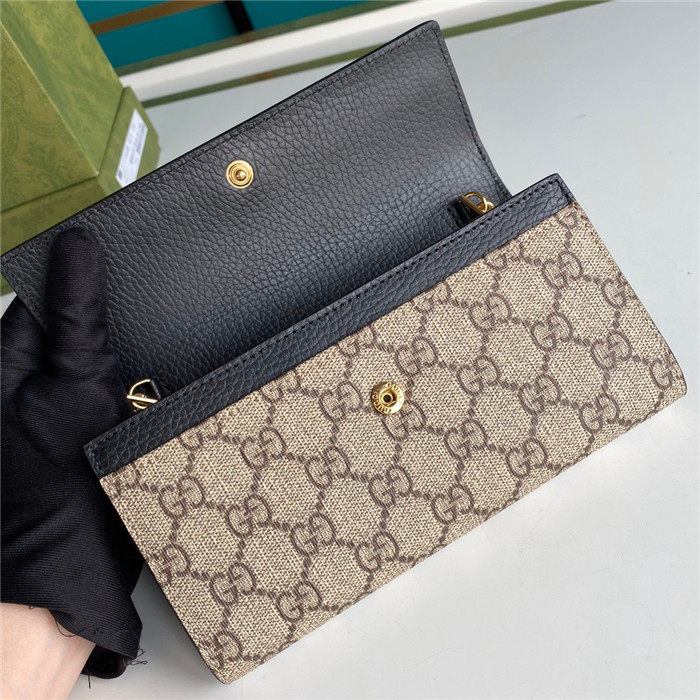 GUCCI 구찌 마몬트 가죽 체인 지갑