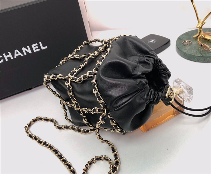 CHANEL 샤넬 램스킨 드로스트링 백 AS231