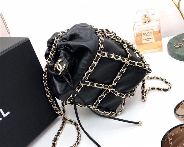 CHANEL 샤넬 램스킨 드로스트링 백 AS231