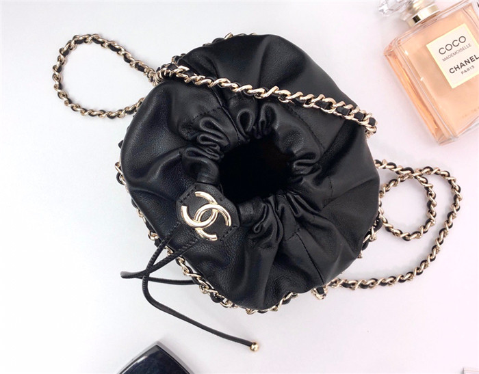 CHANEL 샤넬 램스킨 드로스트링 백 AS231