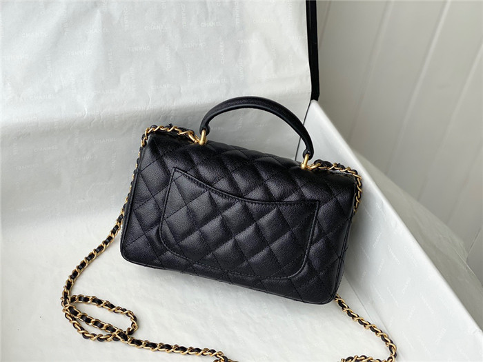  CHANEL 샤넬 캐비어 탑핸들 뉴미니 플랩백 AS2431