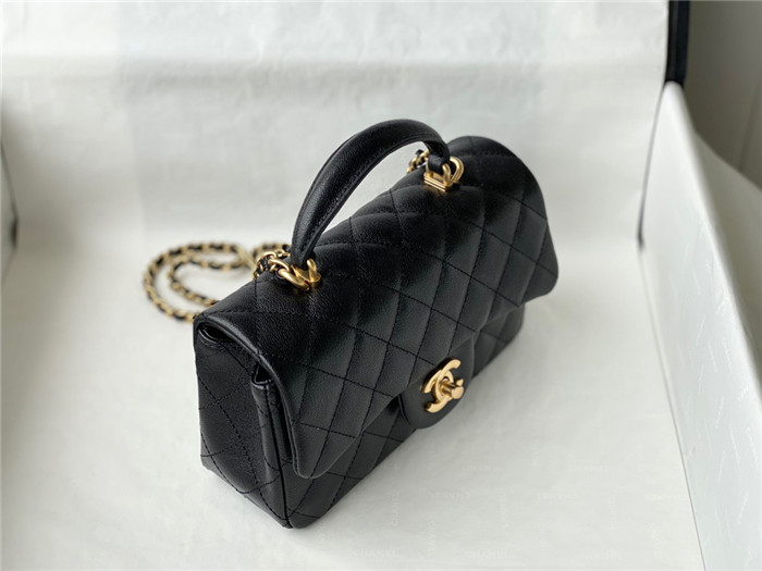  CHANEL 샤넬 캐비어 탑핸들 뉴미니 플랩백 AS2431