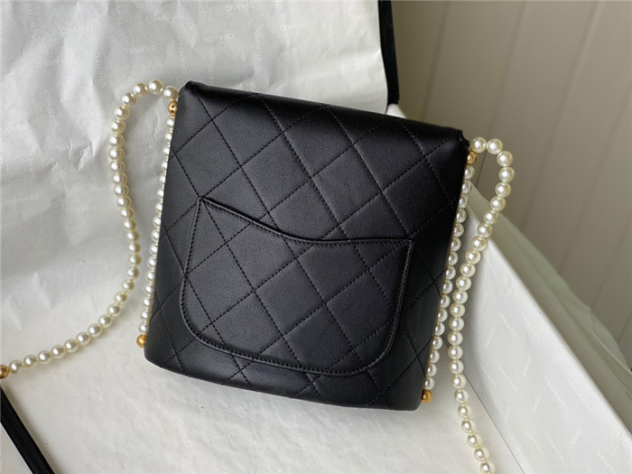 CHANEL 샤넬 카프스킨 퀼팅 스트랩 스몰 호보백 AS2503