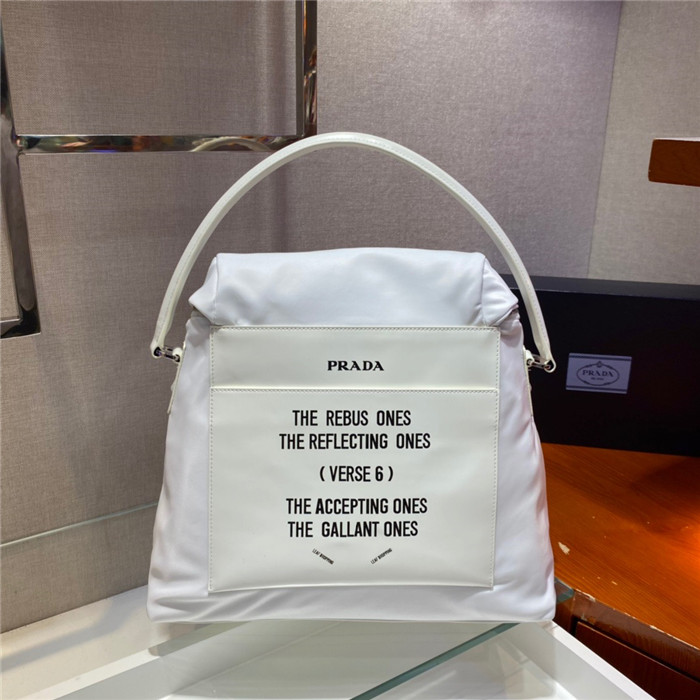 PRADA 프라다 시그노가죽 트리밍 나일론 토트백 1BC16
