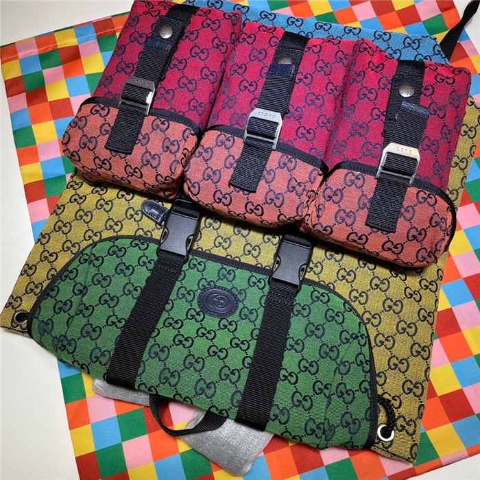 Gucci  구찌 멀티컬러 캔버스 스몰 백팩 658783