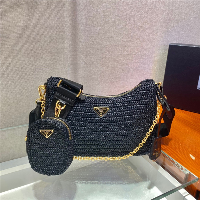 PRADA 프라다 테수토 체인 스트랩 호보백 1BH204