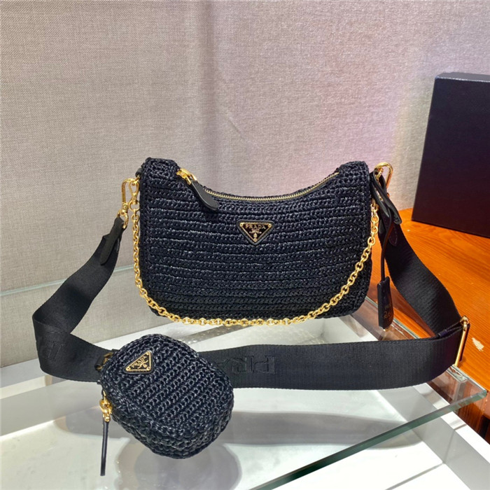 PRADA 프라다 테수토 체인 스트랩 호보백 1BH204