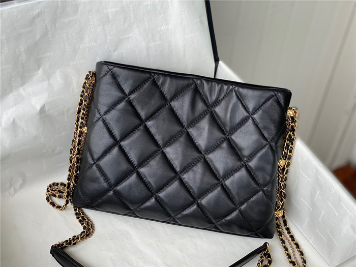CHANEL 샤넬 램스킨 퀼팅 체인 호보백 AS2666