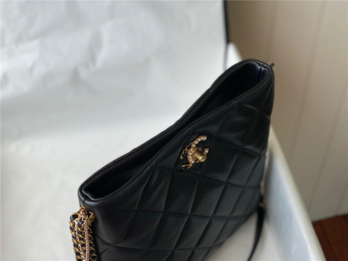 CHANEL 샤넬 램스킨 퀼팅 체인 호보백 AS2564