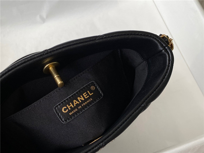 CHANEL 샤넬 램스킨 퀼팅 체인 호보백 AS2564