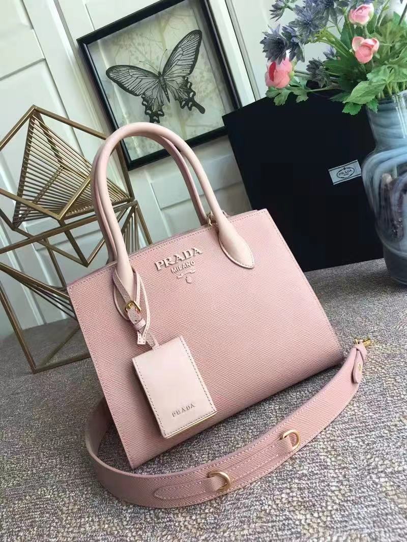 PRADA 프라다 18SS 사피아노 모노크롬 핑크 MONOCHROME 1BA156