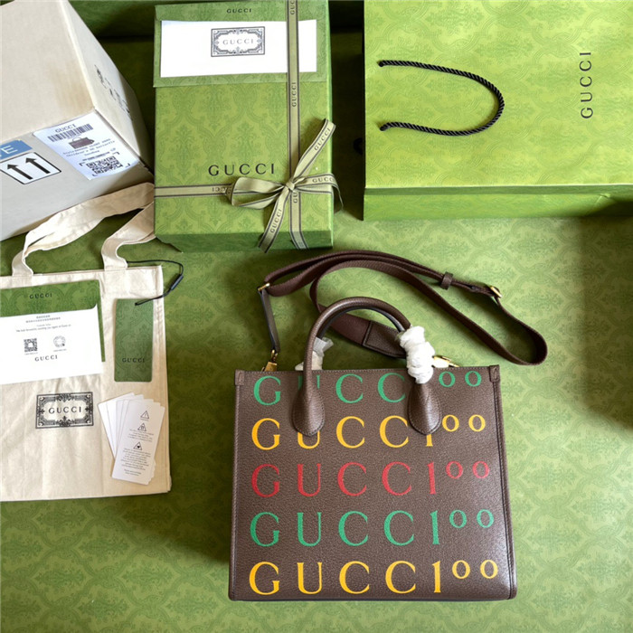 GUCCI   구찌 100 스몰 토트백 680956