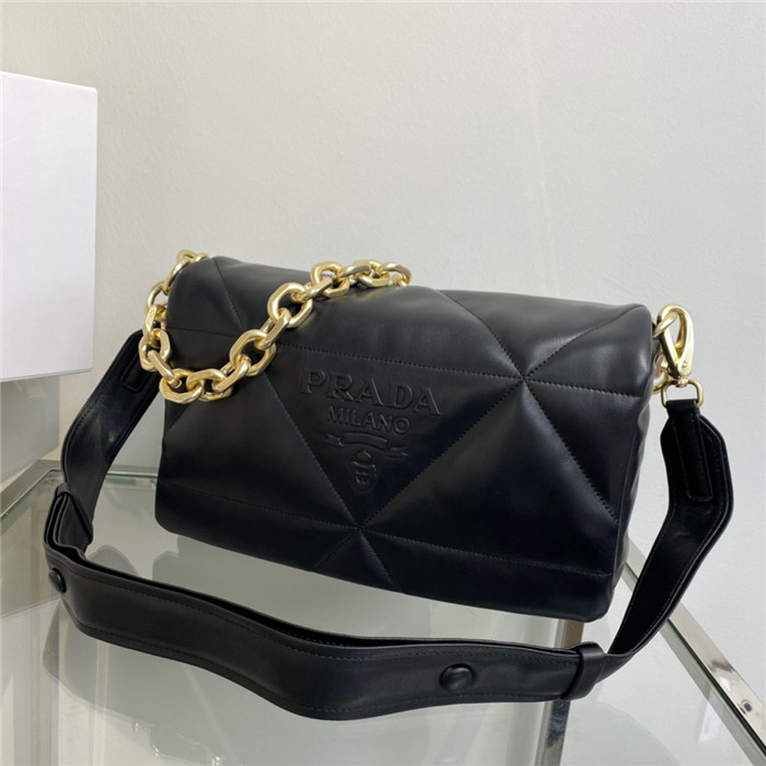 PRADA 프라다 패치워크 트라이앵글 로고 숄더백 1BD306