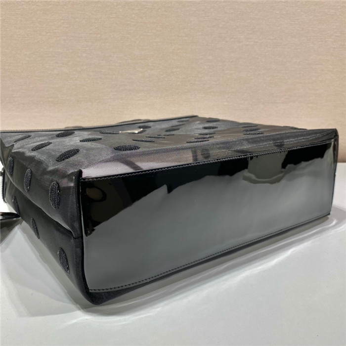 PRADA 프라다 폴카 도트 메쉬 쇼퍼백 1BG416