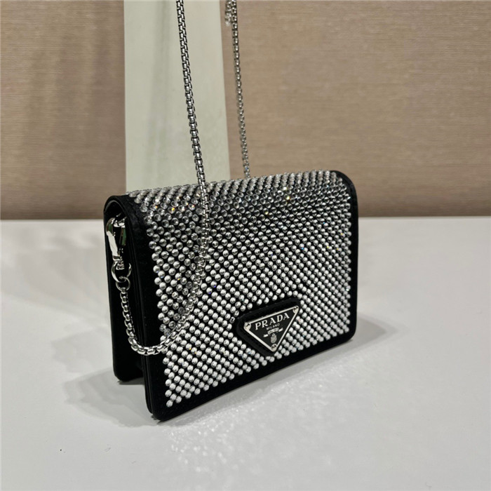 PRADA 프라다 로고 크리스탈 1MR024