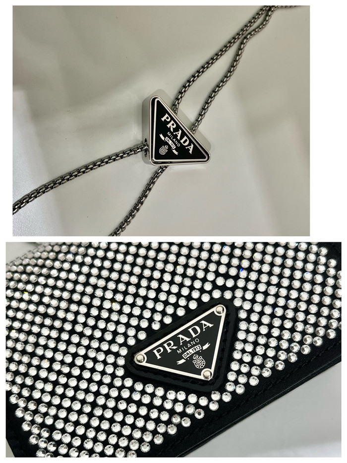 PRADA 프라다 로고 크리스탈 1MR024