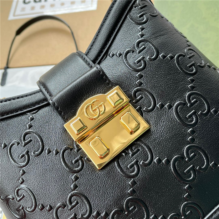 GUCCI 구찌 GG 음각 레더 스몰 숄더백 675788