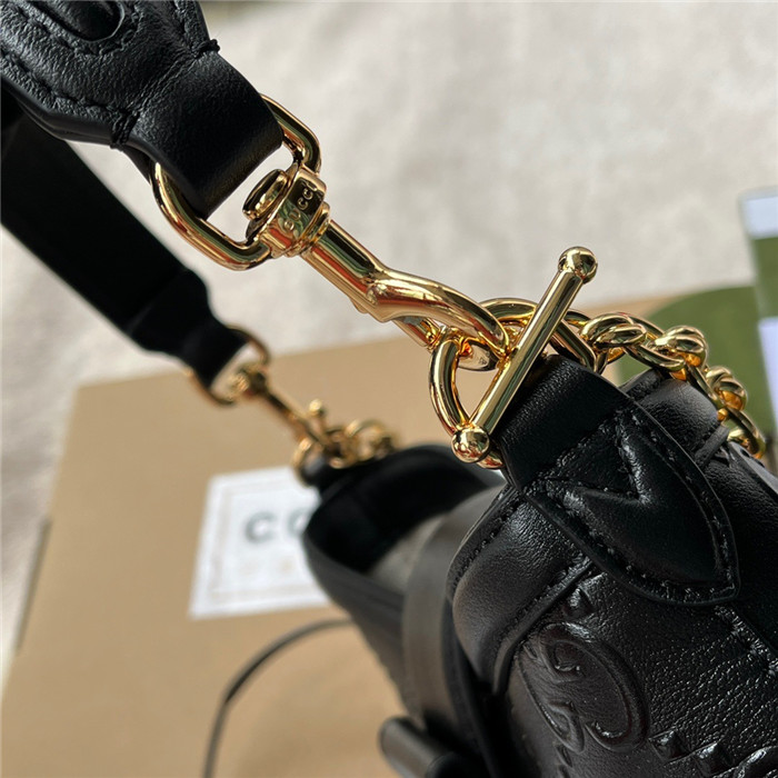 GUCCI 구찌 GG 음각 레더 스몰 숄더백 675788
