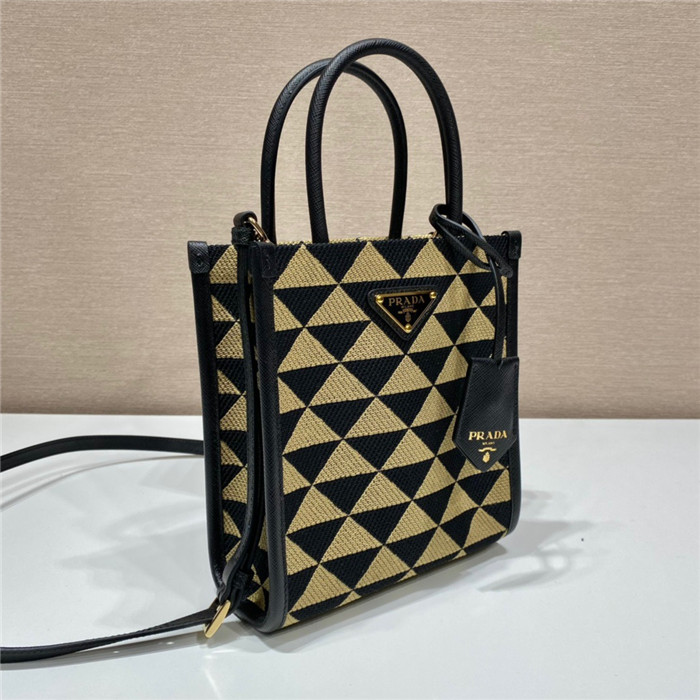 PRADA 프라다 심볼 자카드 패브릭 마이크로백 1BA355
