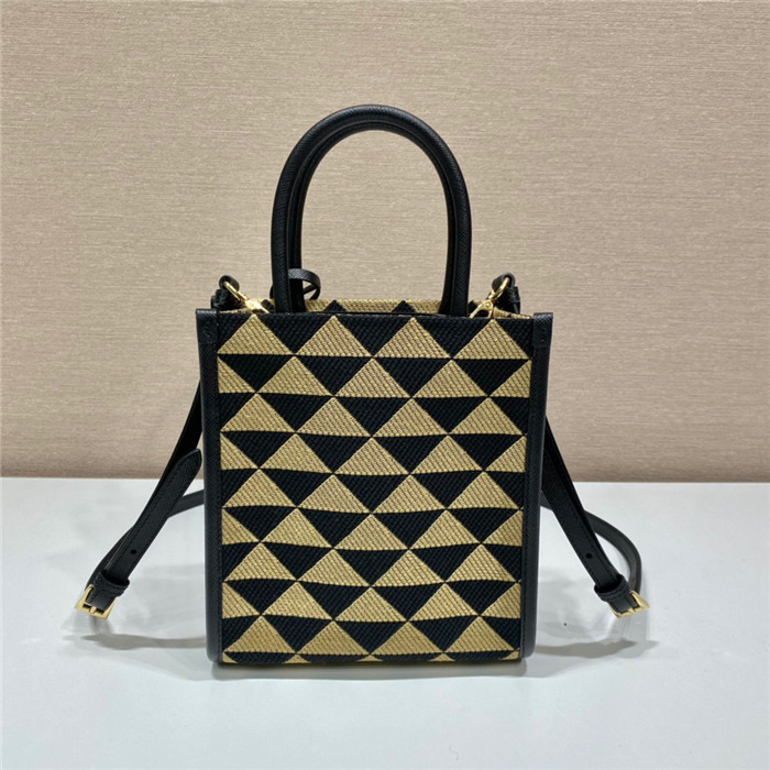 PRADA 프라다 심볼 자카드 패브릭 마이크로백 1BA355