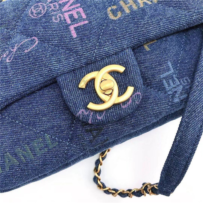 Chanel  샤넬 데님 플랩백 C69010