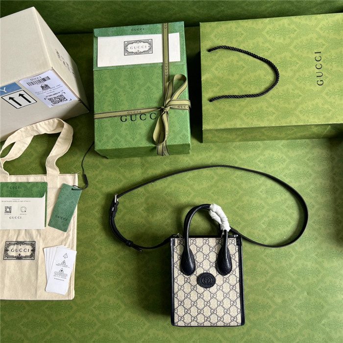 GUCCI  구찌 인터로킹 G 미니 토트백 671623