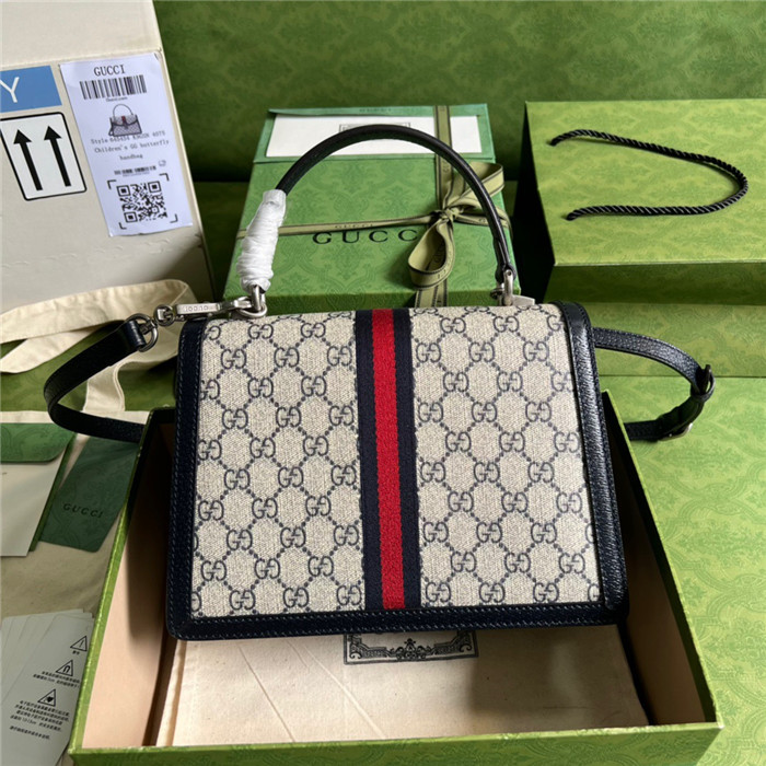 GUCCI 구찌 오피디아 GG 슈프림 웹 탑핸드백 651055