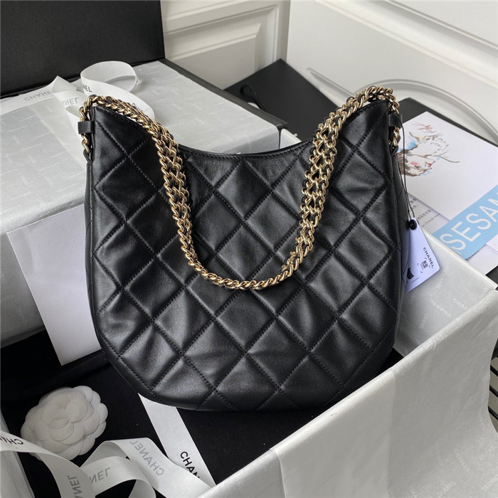 CHANEL 샤넬 램스킨 호보 핸드백 AS315