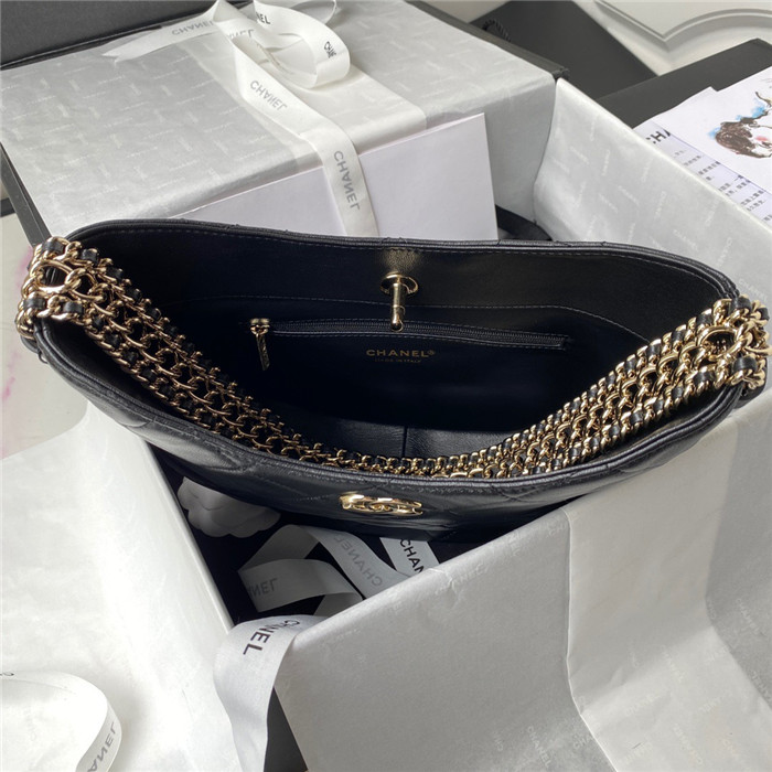 CHANEL 샤넬 램스킨 호보 핸드백 AS315