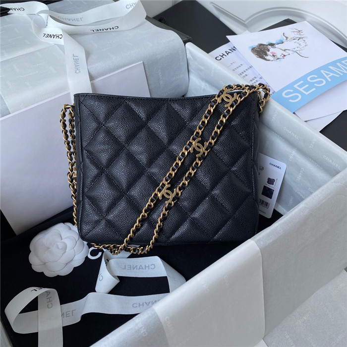  Chanel 샤넬 스몰 로고 케비어 호보백 AS3223