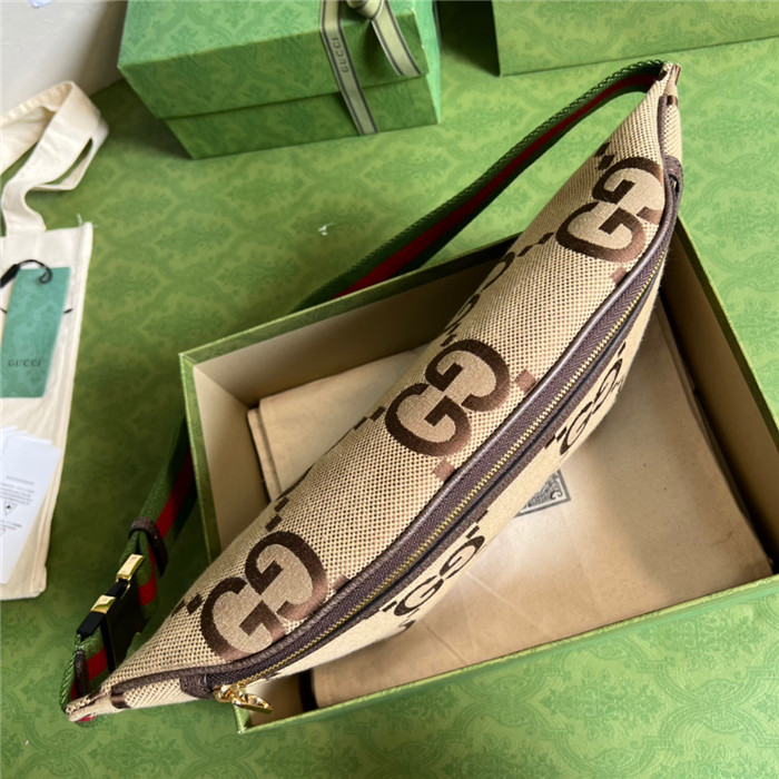 GUCCI  구찌 GG 캔버스 점보 GG 벨트백 696031