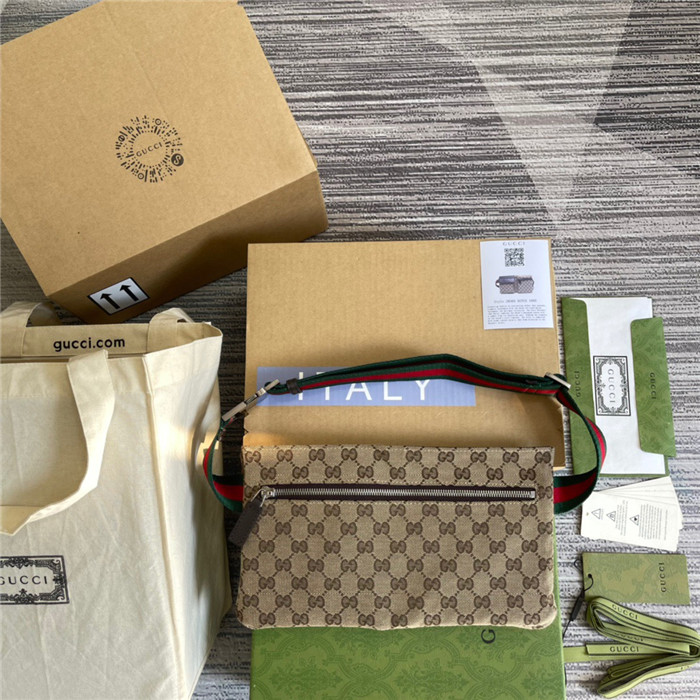 GUCCi  구찌 쟈가드 GG로고 투포켓 힙색