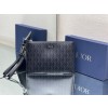 DIOR 디올 CD 다이아몬드 캔버스 A5 파우치 클러치