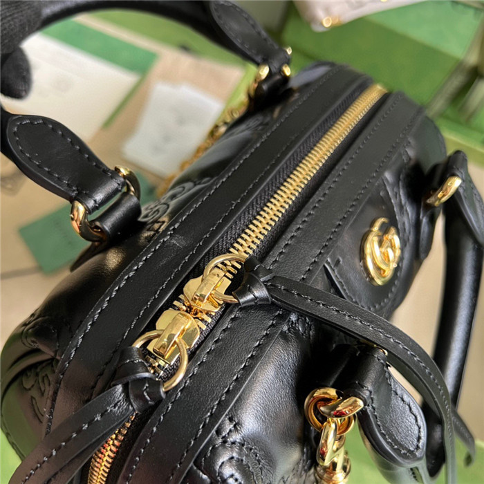 GUCCi 구찌 GG 마틀라세 레더 탑 핸들백