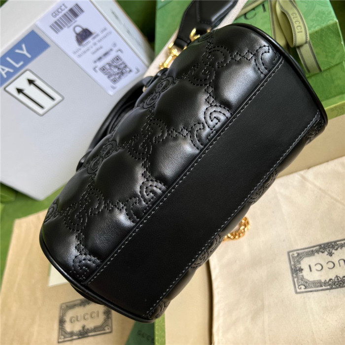 GUCCi 구찌 GG 마틀라세 레더 탑 핸들백